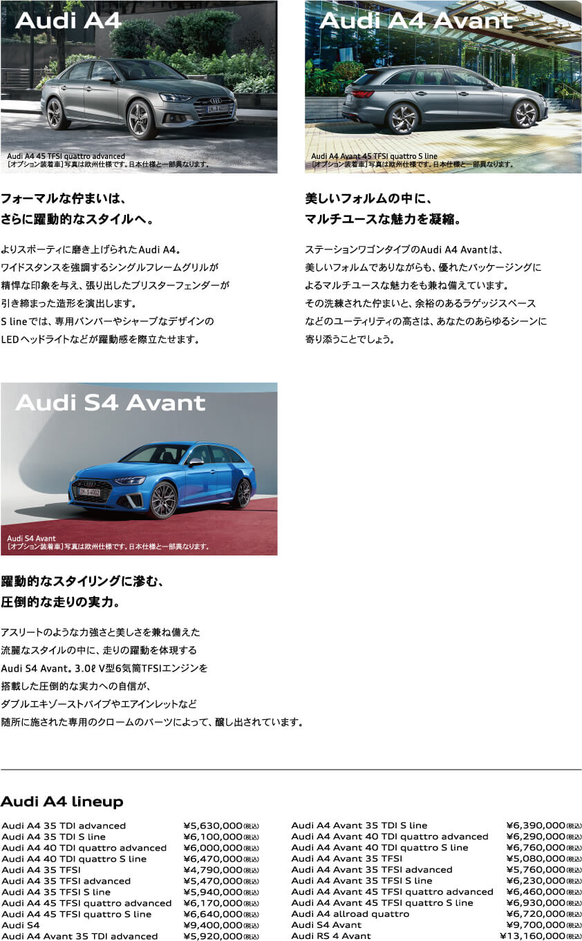 Audi A4 / Audi A4 Avant / Audi S4 Avant