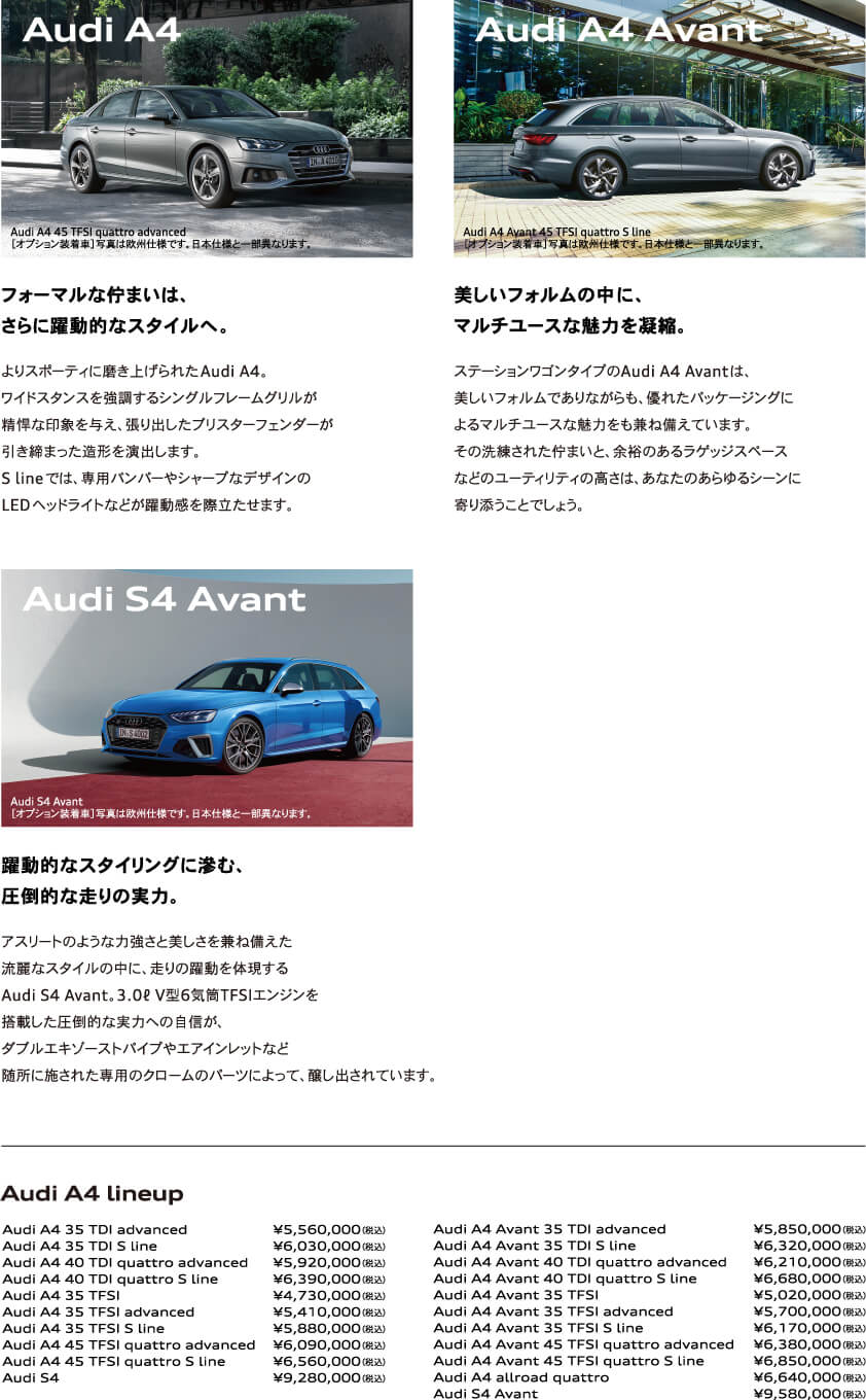 Audi A4 / Audi A4 Avant / Audi S4 Avant