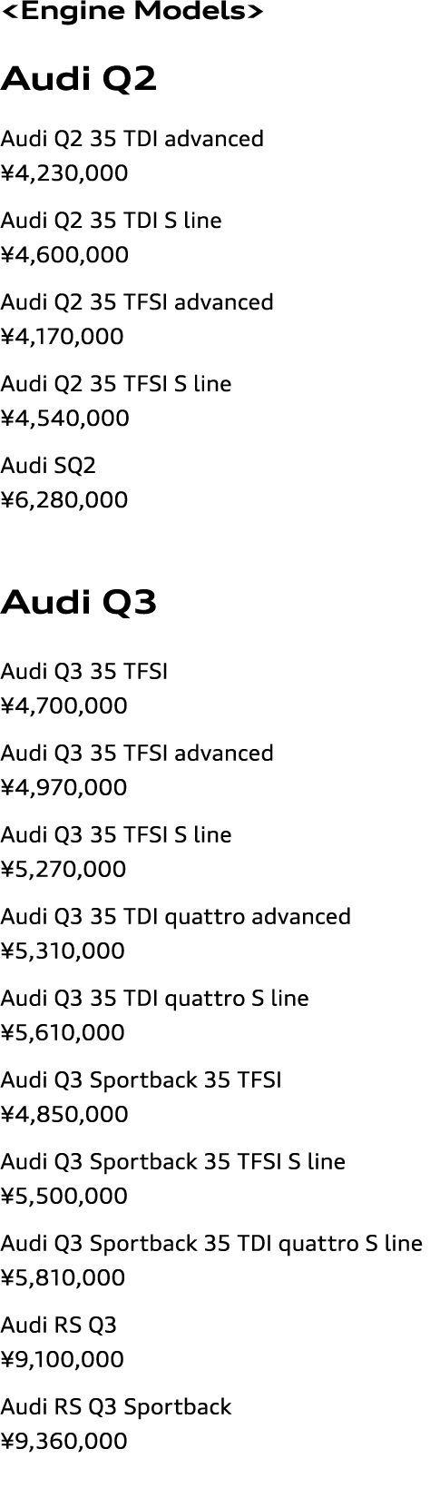 SUV Lineup