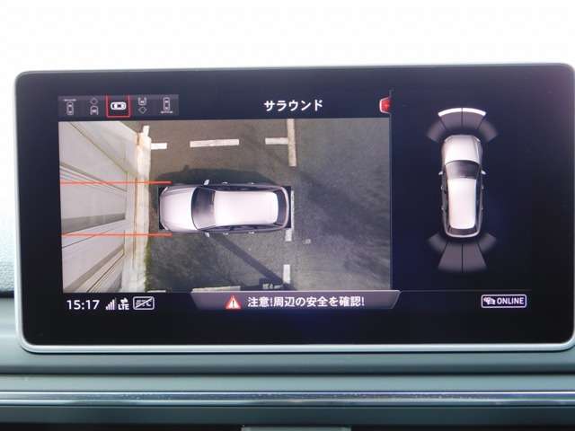 Audi A4Avantのサラウンドビューカメラ