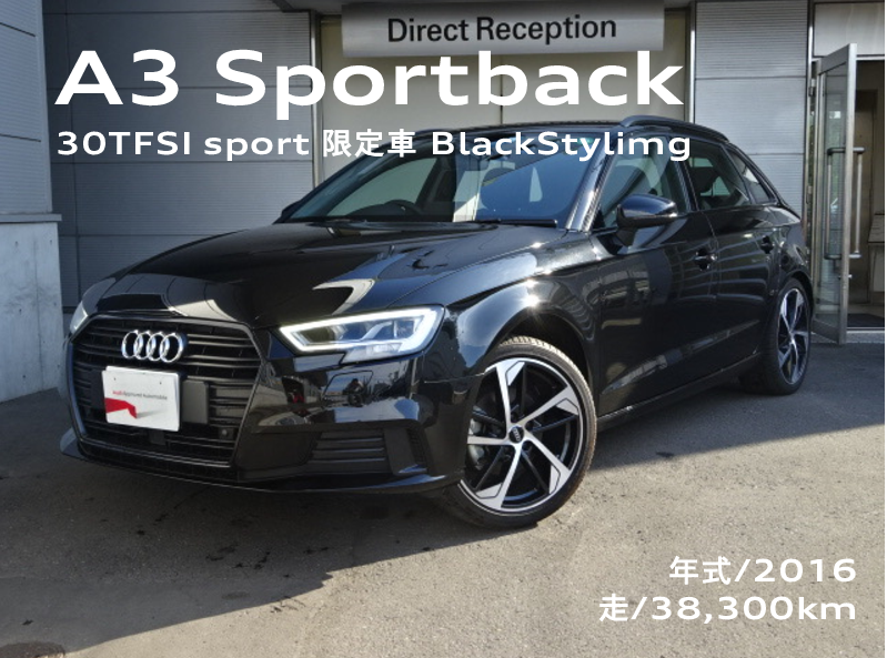 Audi A3 Sportback 30TFSI sport 限定車 BlackStyling